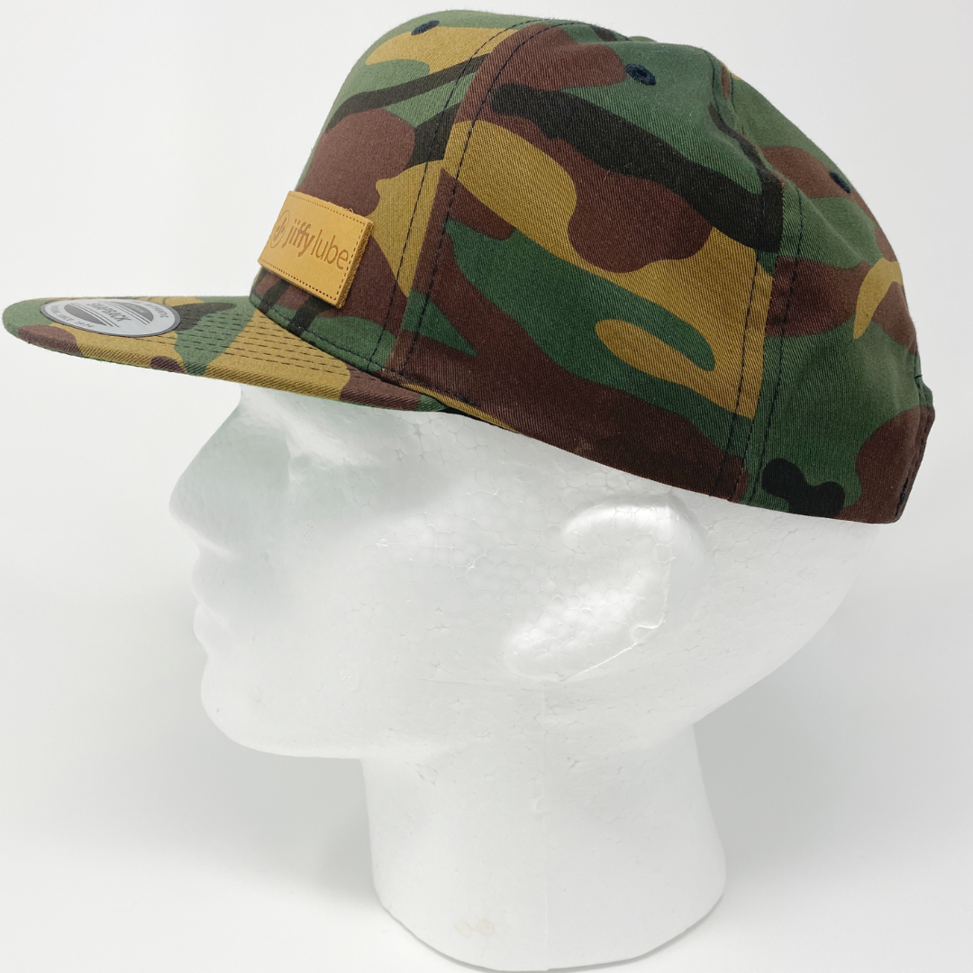 Green Camo Hat Flat