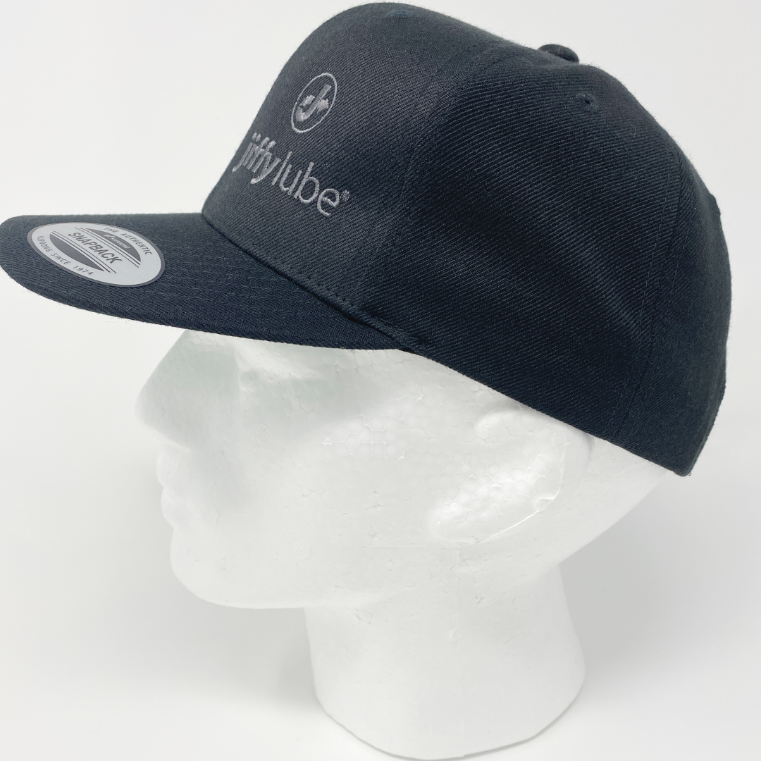 Black Snapback Flat Brim