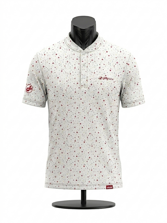 White JL Confetti Blade Polo
